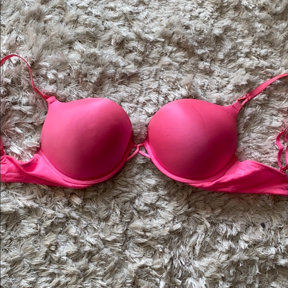 Victoria’s Secret- hot pink push-up bra sz 34D
